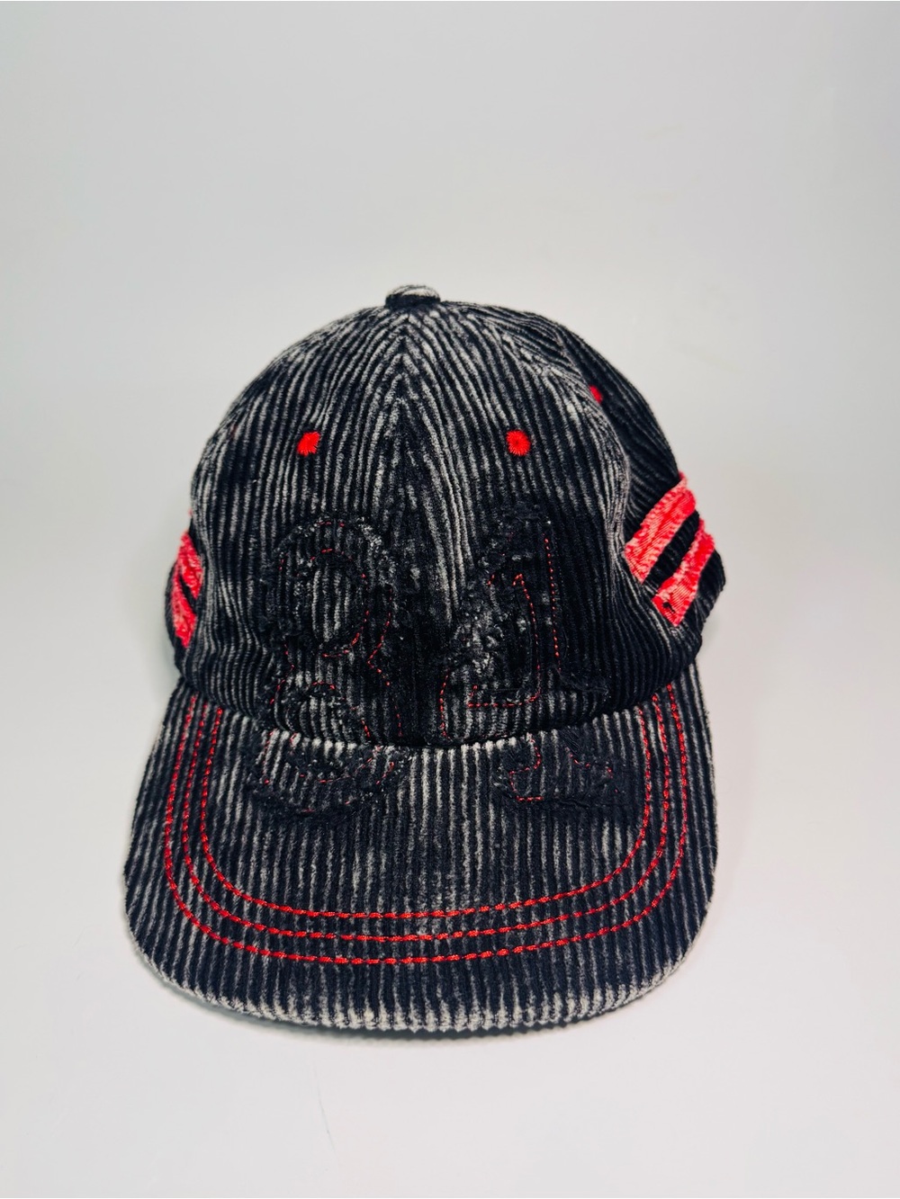 Free People Black and red Hollie Varsity Baseball Hat Adjustable